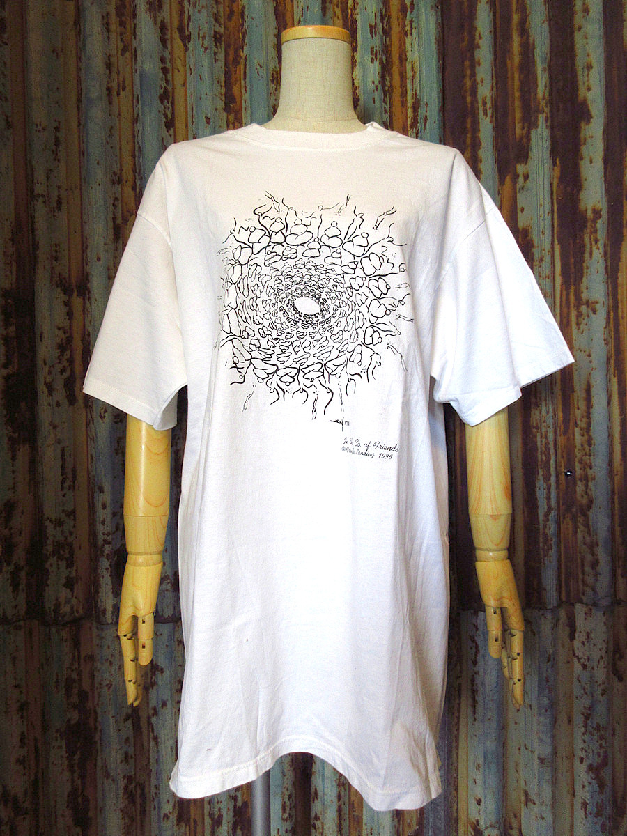ビンテージ90’s●DEADSTOCK RUSSELLアートプリントTシャツ白size XL●250619k2-m-tsh-ot 1990sデッドストックラッセル拍卖