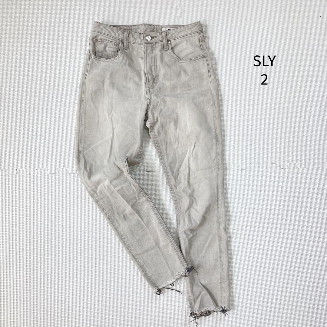 スライ SLY スキニーデニム【2】グレー 切りっぱなし カジュアル拍卖