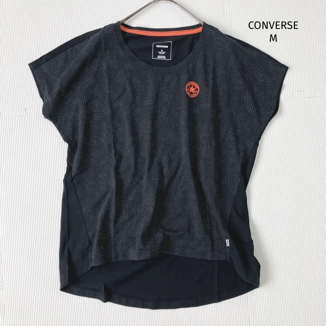 コンバース スポーツウェア Tシャツ【M】水玉 ドット 半袖 ロゴ拍卖