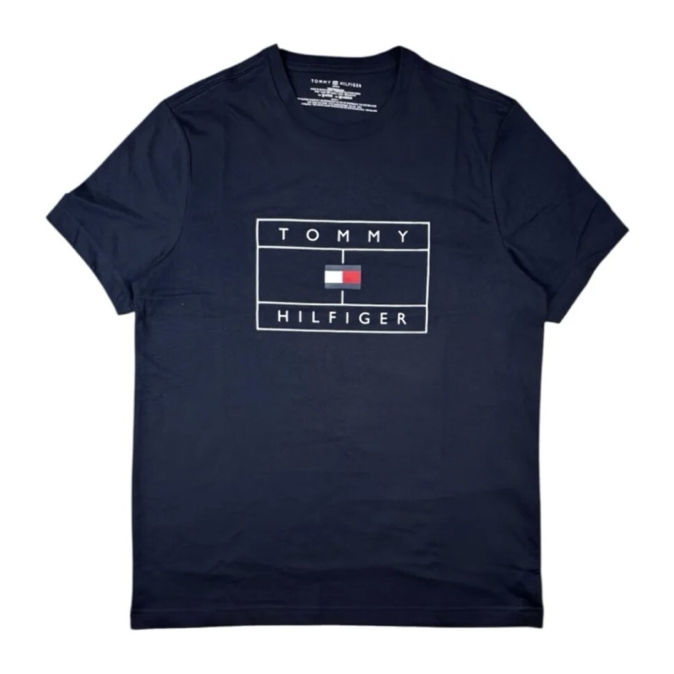 【S】TOMMY トミーヒルフィガー 半袖Tシャツ GRAPHIC T 09T4511/ネイビー拍卖
