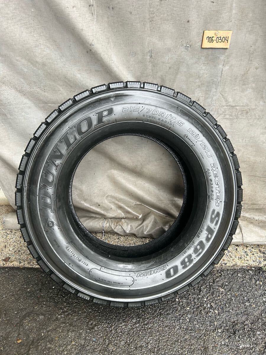 *未使用* 215/70R17.5 123/121J DUNLOP DECTES SP680 SNOW *1本拍卖