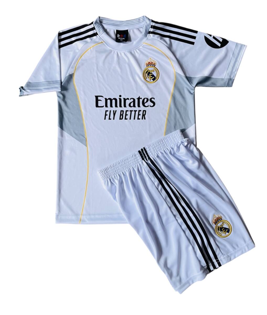 新作 レアルマドリード(H)25/26 子供用 140-150㎝ 上下セット サッカー 送料無料 リーガエスパニョーラ 新品 来季モデル拍卖