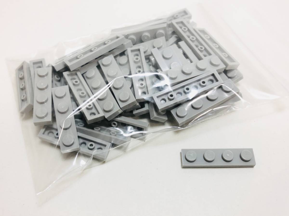 【新品未使用】レゴ LEGO プレート 1x4 グレー ライトグレー 新灰 50枚 1×4拍卖