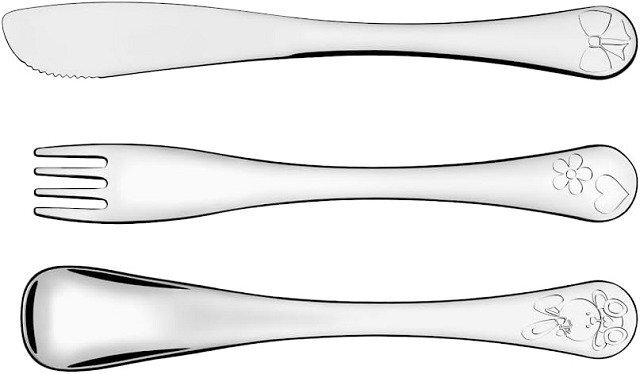 未使用 トラモンティーナ ル・プティ 子供用 テーブルナイフ フォーク スプーン カラトリー ステンレス TRAMONTINA Le Petit 送料430円拍卖