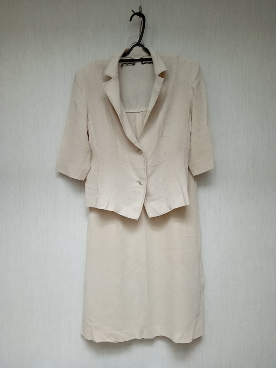 ヴォーグ vogue ★麻 ロングスカート スーツ 半袖3点拍卖