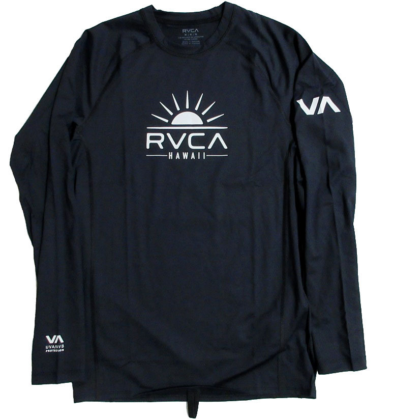 RVCA (ルーカ) SUNNY ハワイ 長袖 ラッシュガード Mサイズ 黒 ブラック トレーニング 水着拍卖