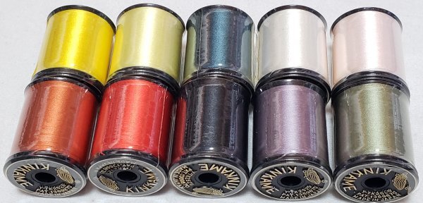 糸1666 KINKAME 絹 ミシン糸 ♯50 100m 10点 送料込み 格安!セール!拍卖