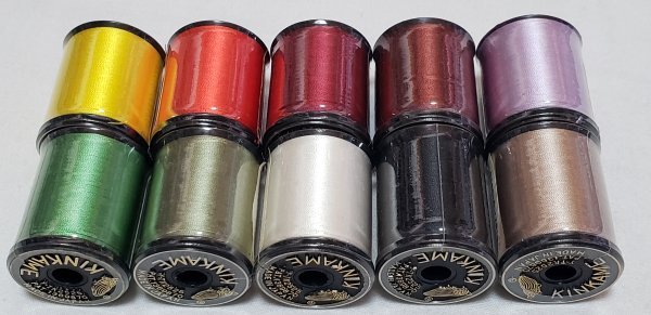 糸1667 KINKAME 絹 ミシン糸 ♯50 100m 10点 送料込み 格安!セール!拍卖