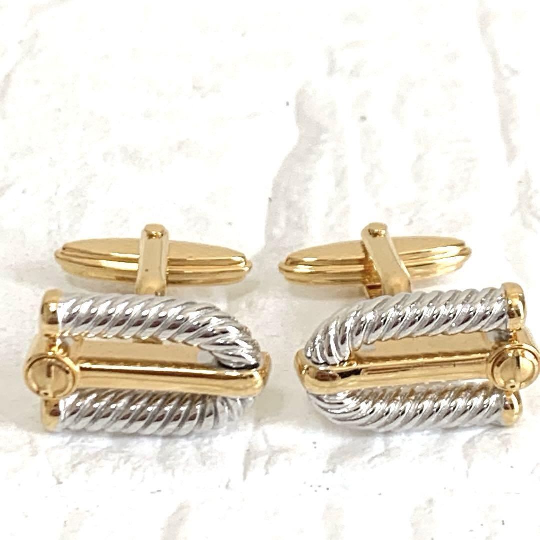 dunhill ダンヒル dロゴ シルバー×ゴールド カフス拍卖