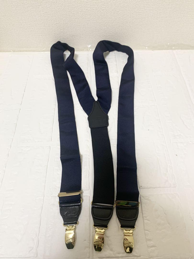 burberry バーバリー サスペンダー ネイビー拍卖