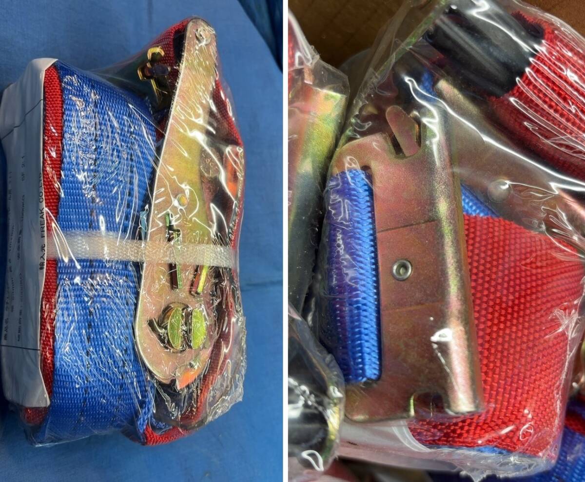 ■47 トラックレール用 荷締め機 ラチェットバックル式ラッシングベルト 2t 幅50㎜×長さ1+5m FREAK 在庫3拍卖