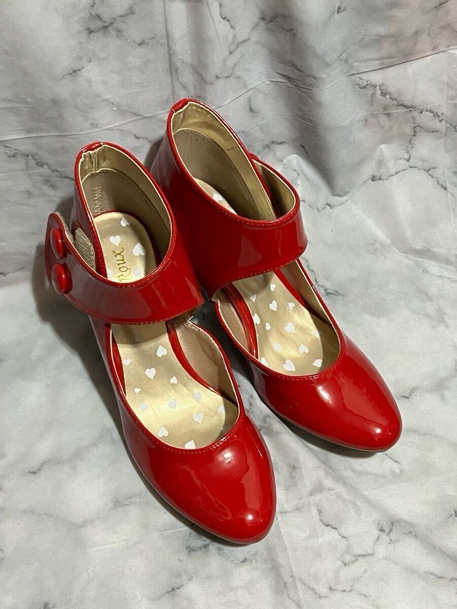 パンプス レッド 24センチ拍卖