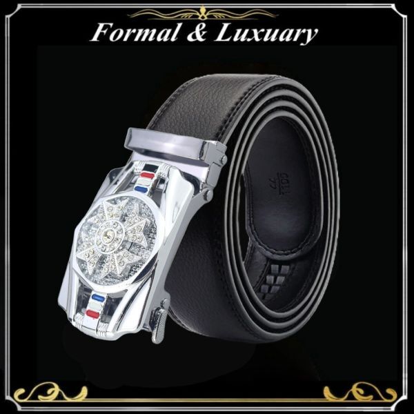 ベルト j45【黒】ブラック 穴なし 無段階調整ベルト ゴルフベルト 人気 オートロック メンズ 革 ジーンズ ビジネス カジュアル拍卖