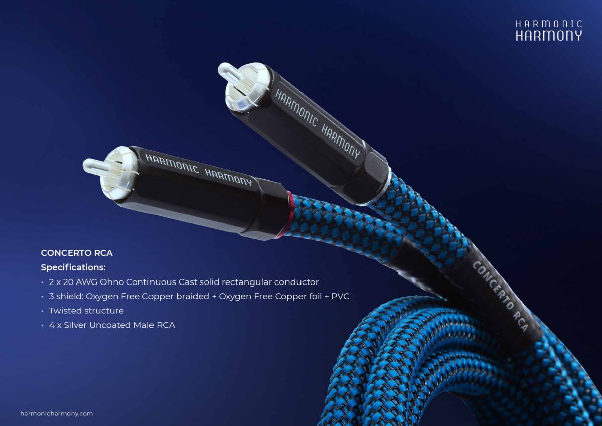 【0.5m】【国内正規品】Harmonic Harmony CONCERTO RCA(コンチェルト) RCAケーブル拍卖