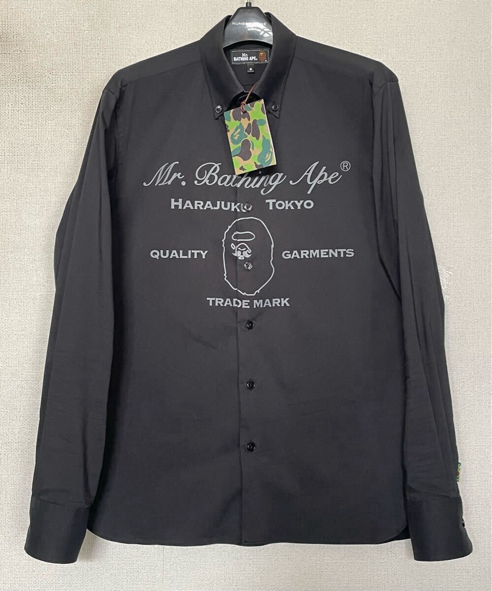 ★希少品★未使用★Mr bathing Ape ドレスシャツ black ★定価23,100円★日本製★ NIGO拍卖