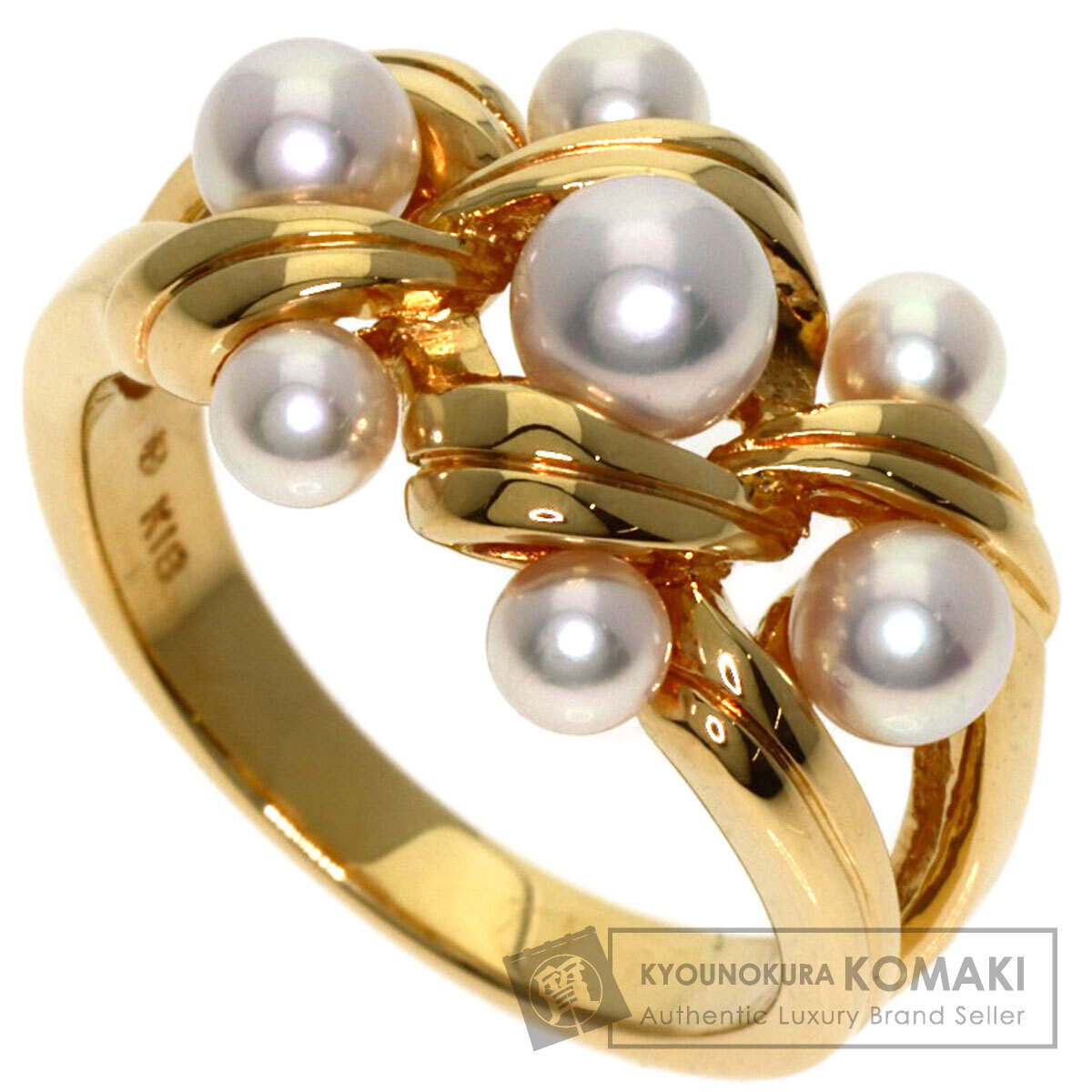 MIKIMOTO ミキモト パール 真珠 リング・指輪 K18イエローゴールド レディース 中古拍卖