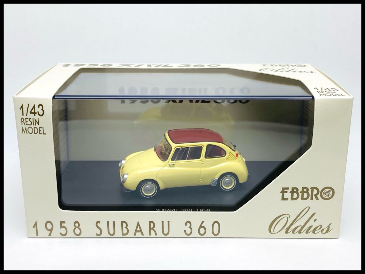 未使用 【絶版】 EBBRO エブロ 1/43 SUBARU 360 1958 (IVORY) スバル 【45685】拍卖