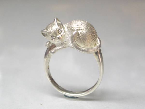日溜りの子猫silver925◎新品・即決 ネコ ねこ 絵本 童話 お伽噺 寓話 拍卖