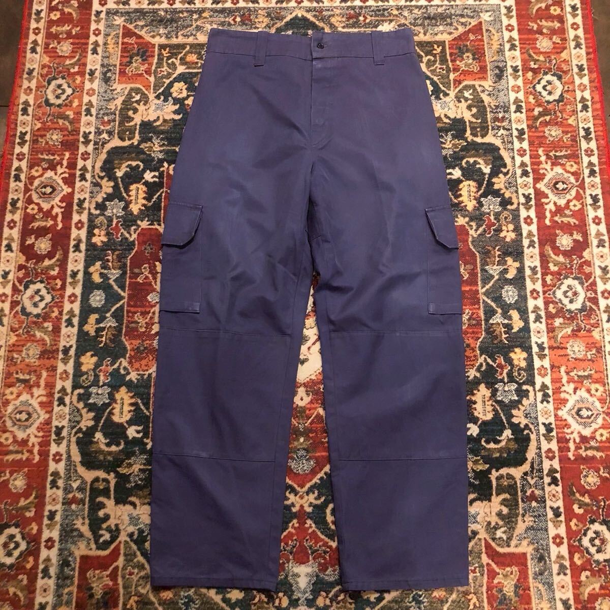90s スペイン警察 実物 ITURRI カーゴパンツ ネイビー ミリタリー ワークウェア フィールドパンツ ユーロ ヴィンテージ スペイン軍 85cm M拍卖