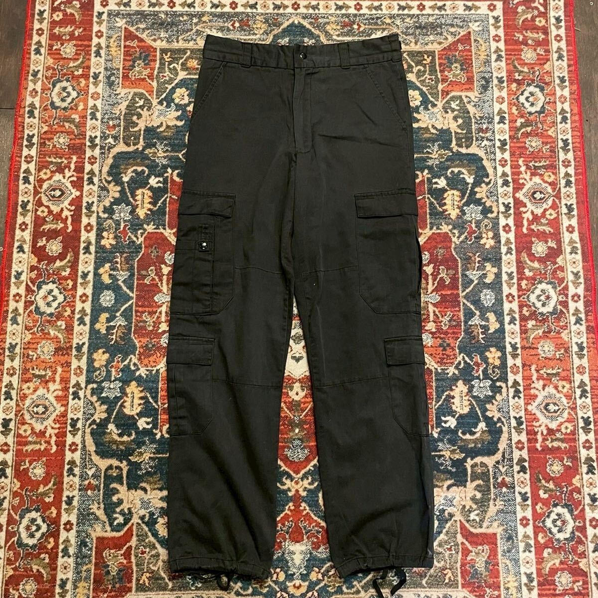 USArmy 米軍 ブラック タクティカル カーゴパンツ / ドローコード裾 ミリタリー スナップボタン ジッパー仕様 民間 ワークパンツ 黒 82cm拍卖