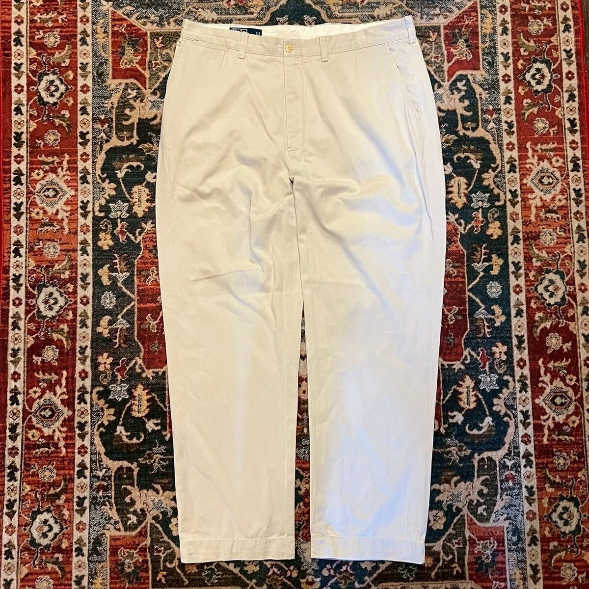 00s Ralph Lauren ポロチノ チノパンツ POLO ラルフローレン ヴィンテージ W36 L30 W96cm コットン ワークパンツ スラックス ドレス 90s拍卖