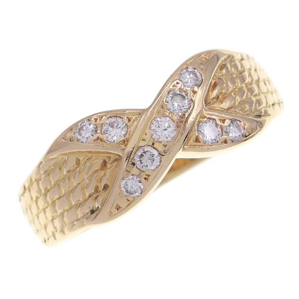 ミキモト リング D0.16ct K18 YG 11号 中古 指輪 アクセサリー ジェリー 宝石 レディース 女性 ヴィンテージ拍卖