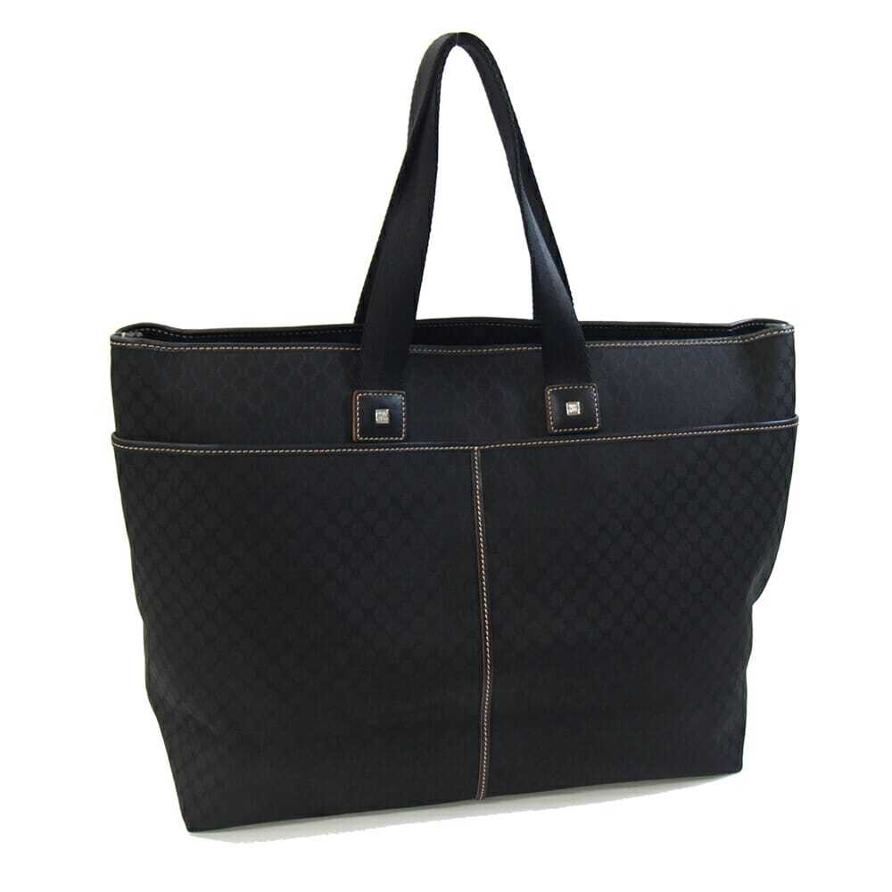 セリーヌ トートバッグ マカダム ブラック キャンバス レザー 中古 肩掛け ショルダー 旅行バッグ ラージ レディース拍卖