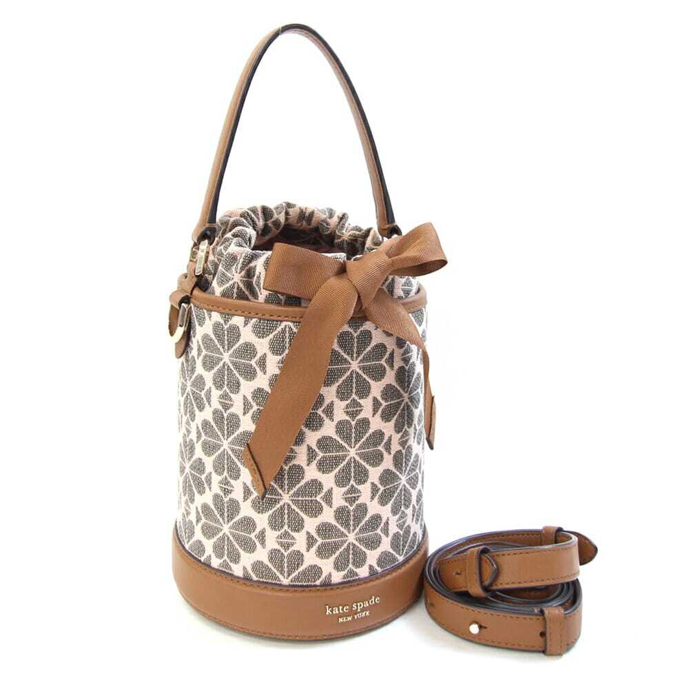 ケイトスペード 2WAYハンドバッグ ピクニックスペード フラワージャガード スモールバケットバッグ PXR00527 ブラウン拍卖
