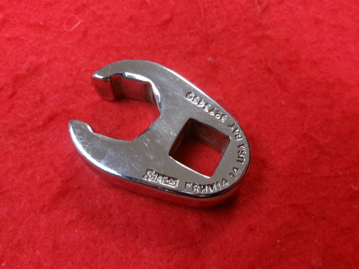 スナップオン Snap-on フレアナットレンチ 14mm FRHM14 差込3/8sq(9.5mm) クローフットレンチ 旧ロゴ拍卖