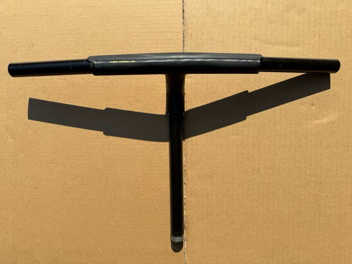 WIN HYBRID ICHIMONJI BAR ハイブリッド一文字 フラットバー ブラック ビンテージ 自転車ハンドル拍卖