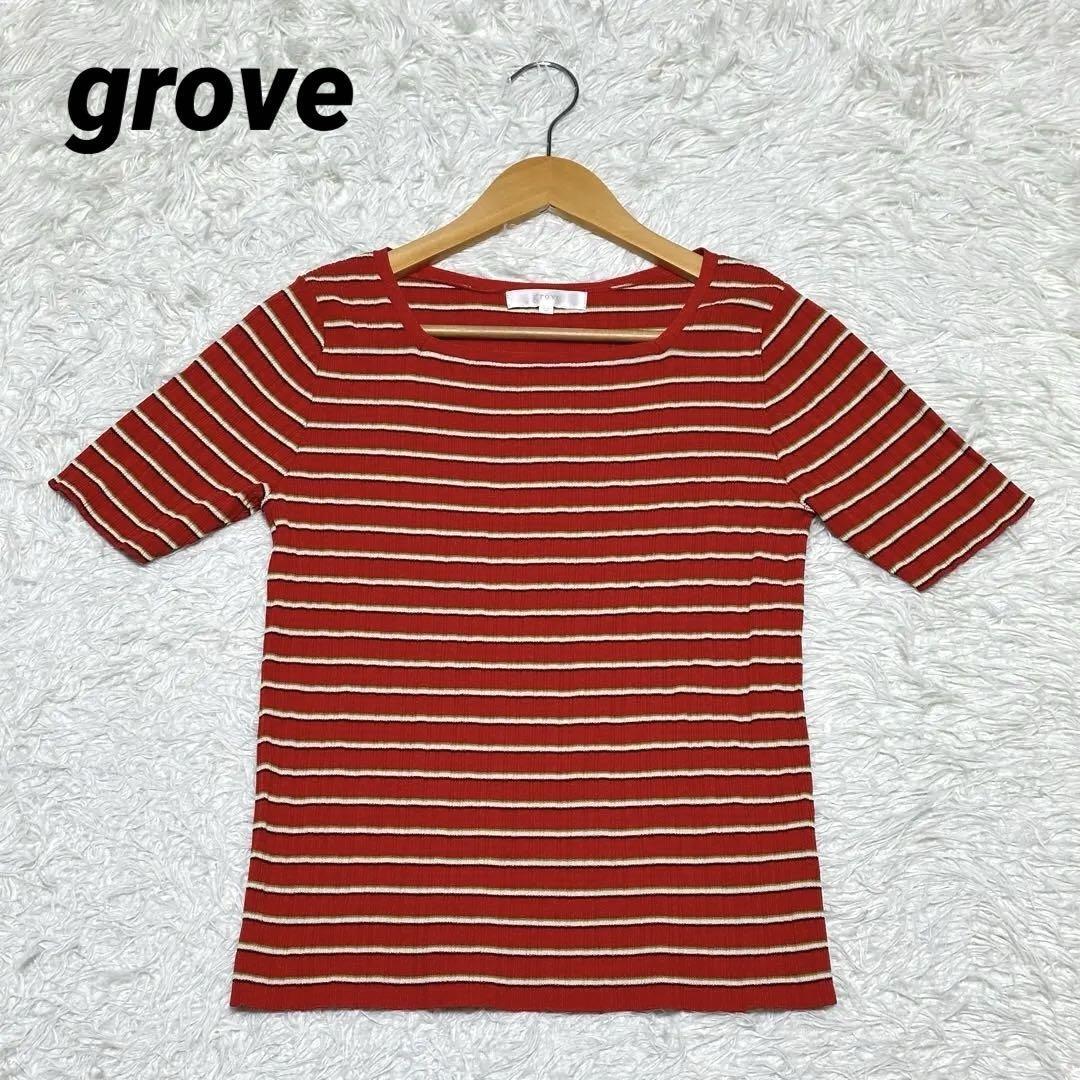 【グローブ】/grove/カットソー/(M) /ボーダー/トップス/ワールド拍卖