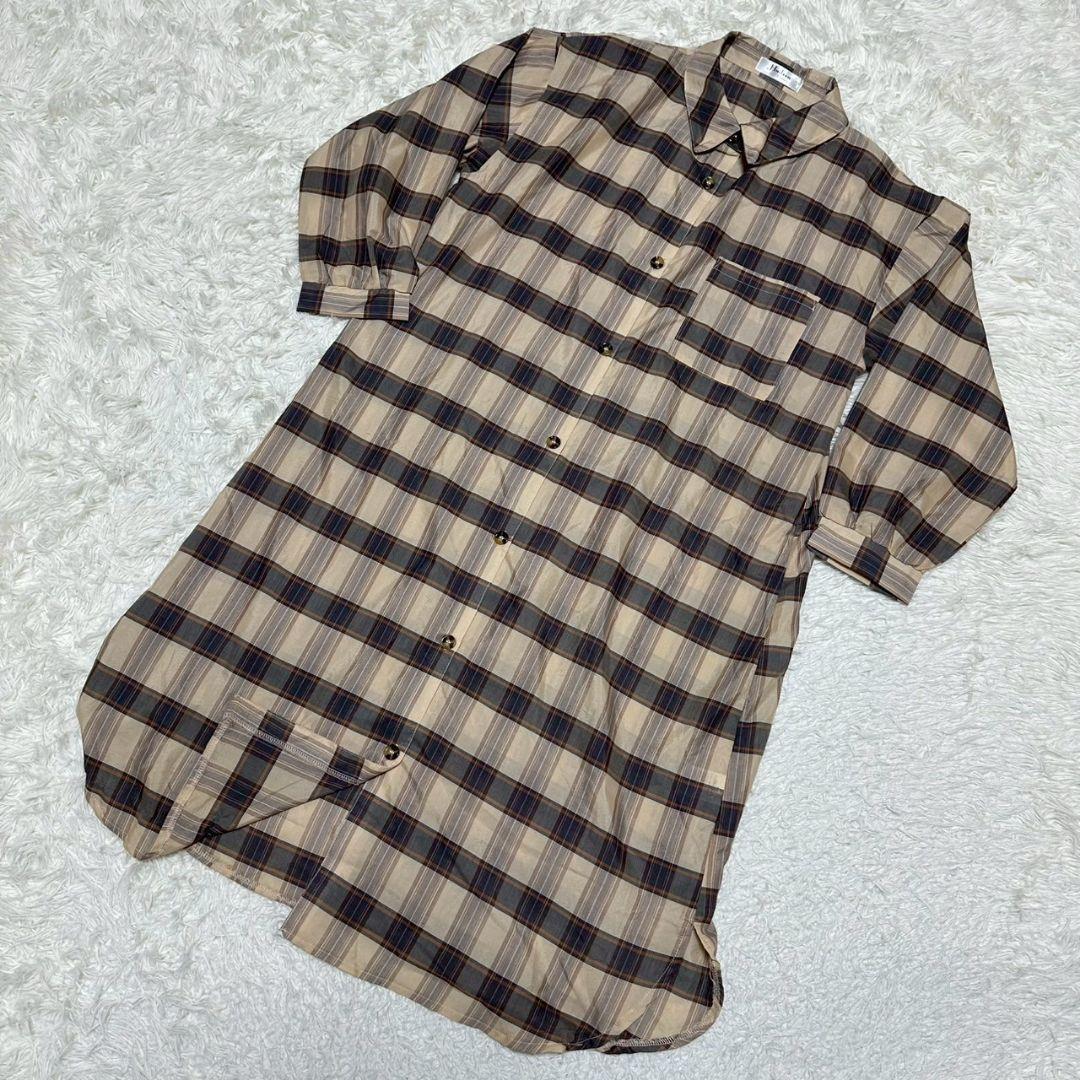 【ハドソンハニー】/hudsonhoney/シャツワンピース/チェック/L拍卖