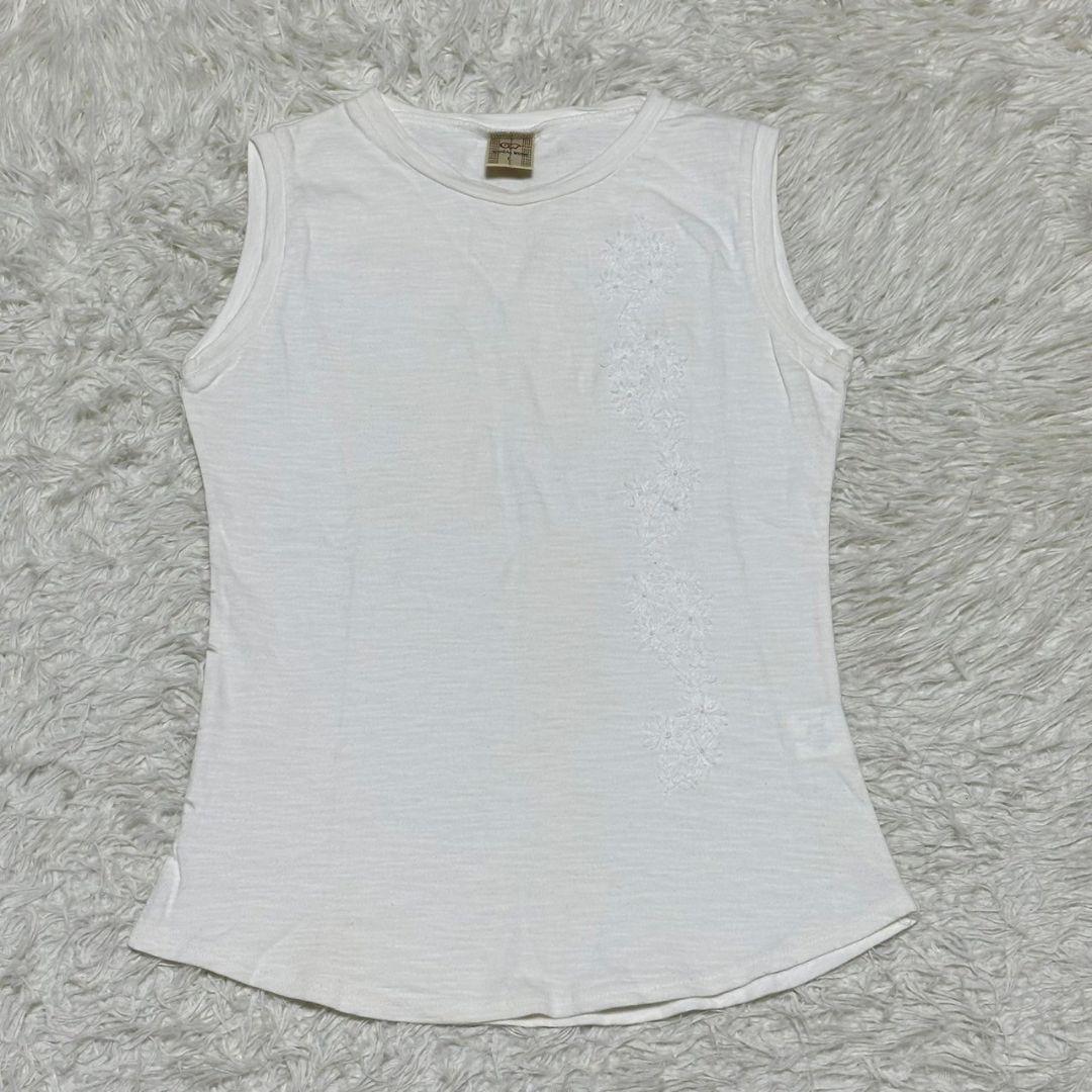 【グローバルワーク】/ノースリーブ/L/ホワイト/白/刺繍/トップス拍卖