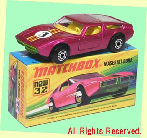 ▲▲MatchBox-#NEW32 MASERATI BORA★英国製 MatchBox ダイキャスト製ミニチュアカー★一次流通 新品未使用美品・激レア超貴重・外箱難少々拍卖
