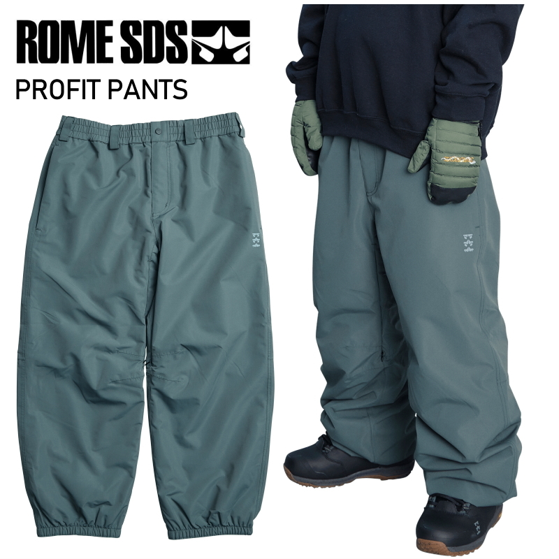 ◎ 24-25 ROME SDS PROFIT PANT ASH GREEN Lサイズ ローム スノボウェア スノーボード パンツ ユニセックス メンズ レディース PNT拍卖