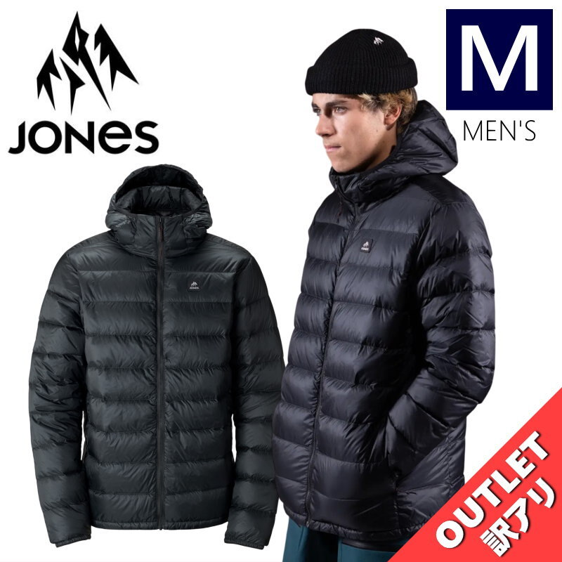 【アウトレット】◎ JONES RE-UP DOWN RECYCLE HOODIE JKT STEALTH BLACK Mサイズ メンズ スノーボード インナーダウン 24-25拍卖