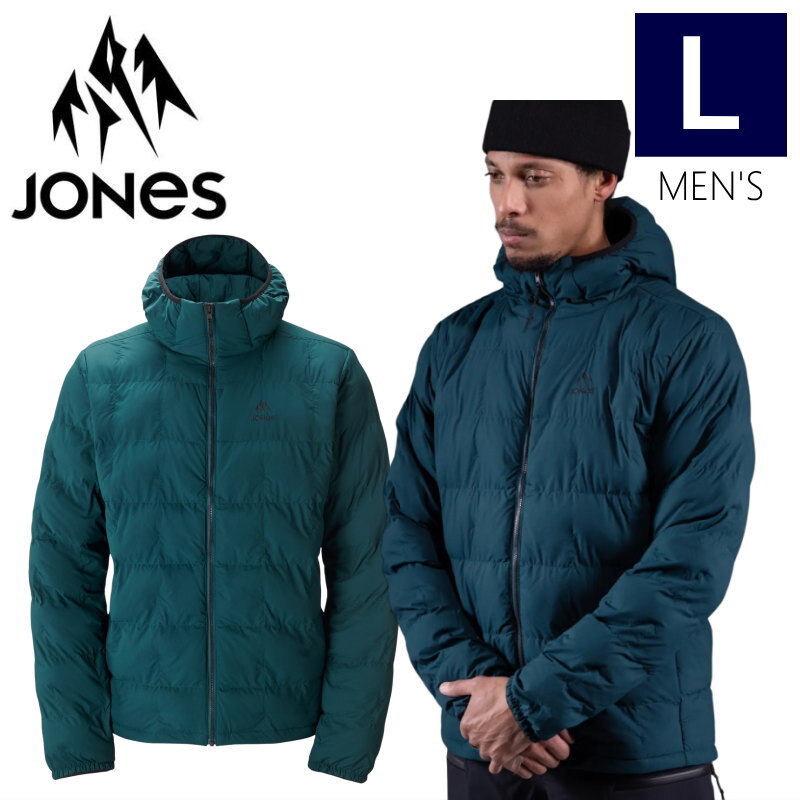 ◎ JONES DARK START RECYCLE HOODIE JKT PACIFIC TEAL Lサイズ メンズ スノーボード スキー スノボウェア インナーダウン 24-25拍卖