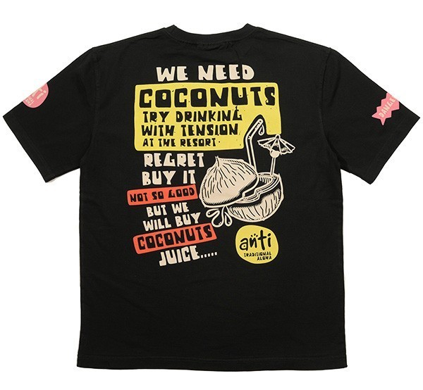 anti/ココナッツ/Tシャツ/ブラック/XXL/ATT-164/エフ商会/テッドマン拍卖