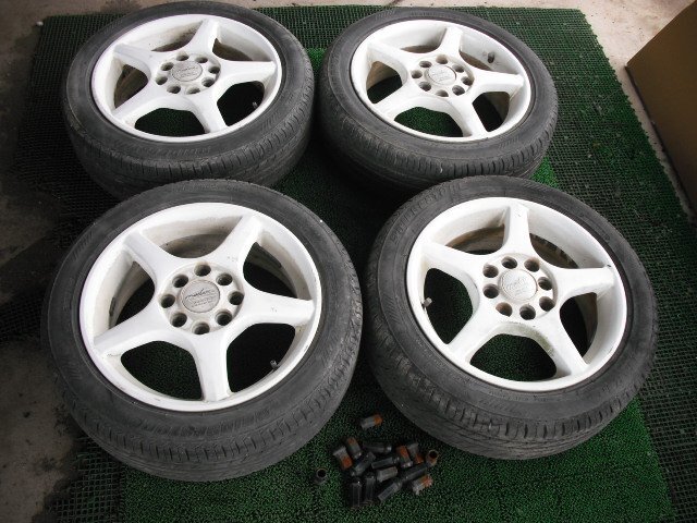 『B266』JA4,E07A,トゥディ,5J 46 4H 100 110 14インチ 土屋圭一 ドリキン modex アルミホイール 4本 タイヤ付,no047 個人宅発送不可商品拍卖