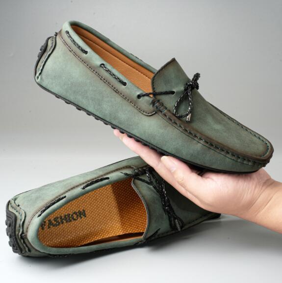 ローファー 新品*メンズ スリッポン 紳士靴 ドライビングシューズ カジュアルシューズ 春夏男性靴通勤通学緑 24~29.5cm拍卖