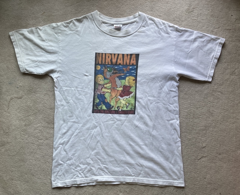 【レア】 NIRVANA バンドTシャツ ヴィンテージ Mサイズ ニルヴァーナ 少年ナイフ 古着 Tシャツ拍卖