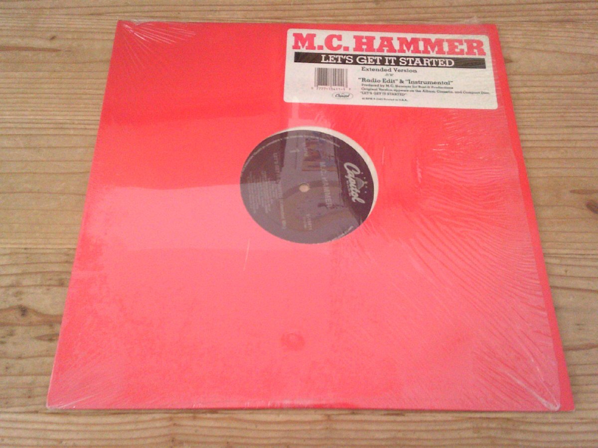 12'LP:M.C.HAMMER LET'S GET IT STARTED MCハマー:US盤:シュリンク付拍卖