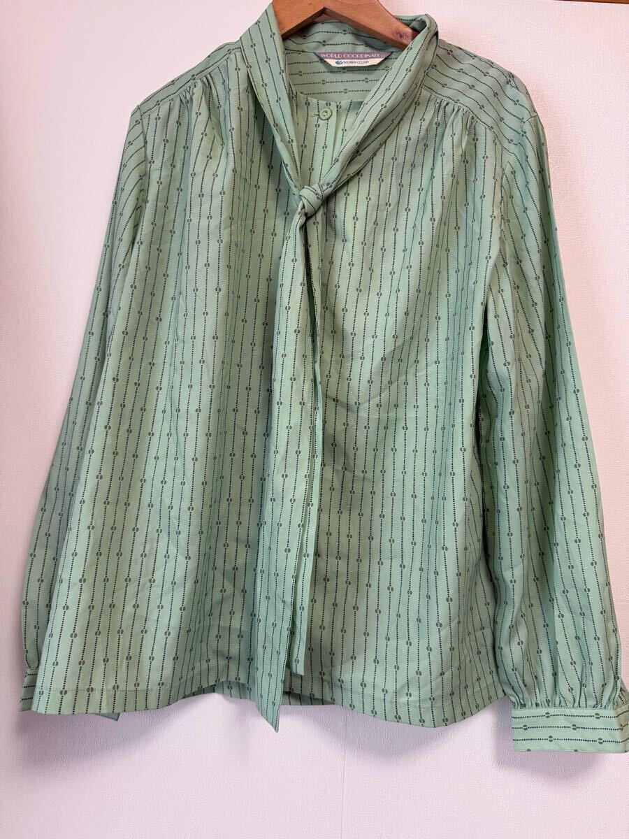 WORLD 昭和レトロ ブラウス 長袖 古着拍卖