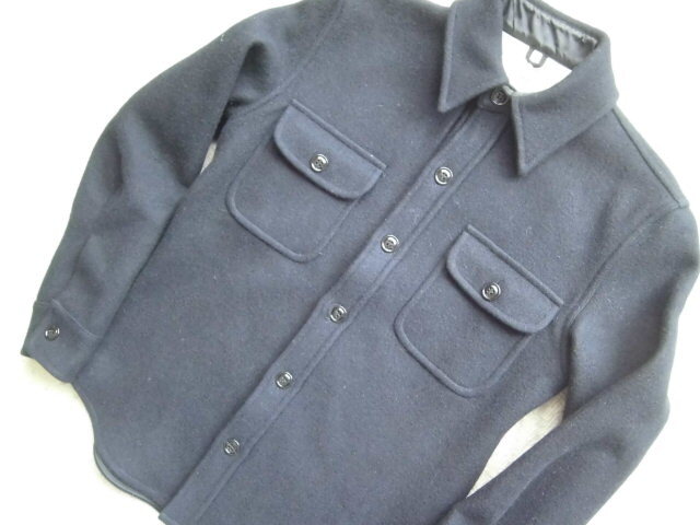 USA製 Fidelity フェデリティー CPO メルトンウール シャツ ジャケット M ネイビー 紺 アメリカ製拍卖