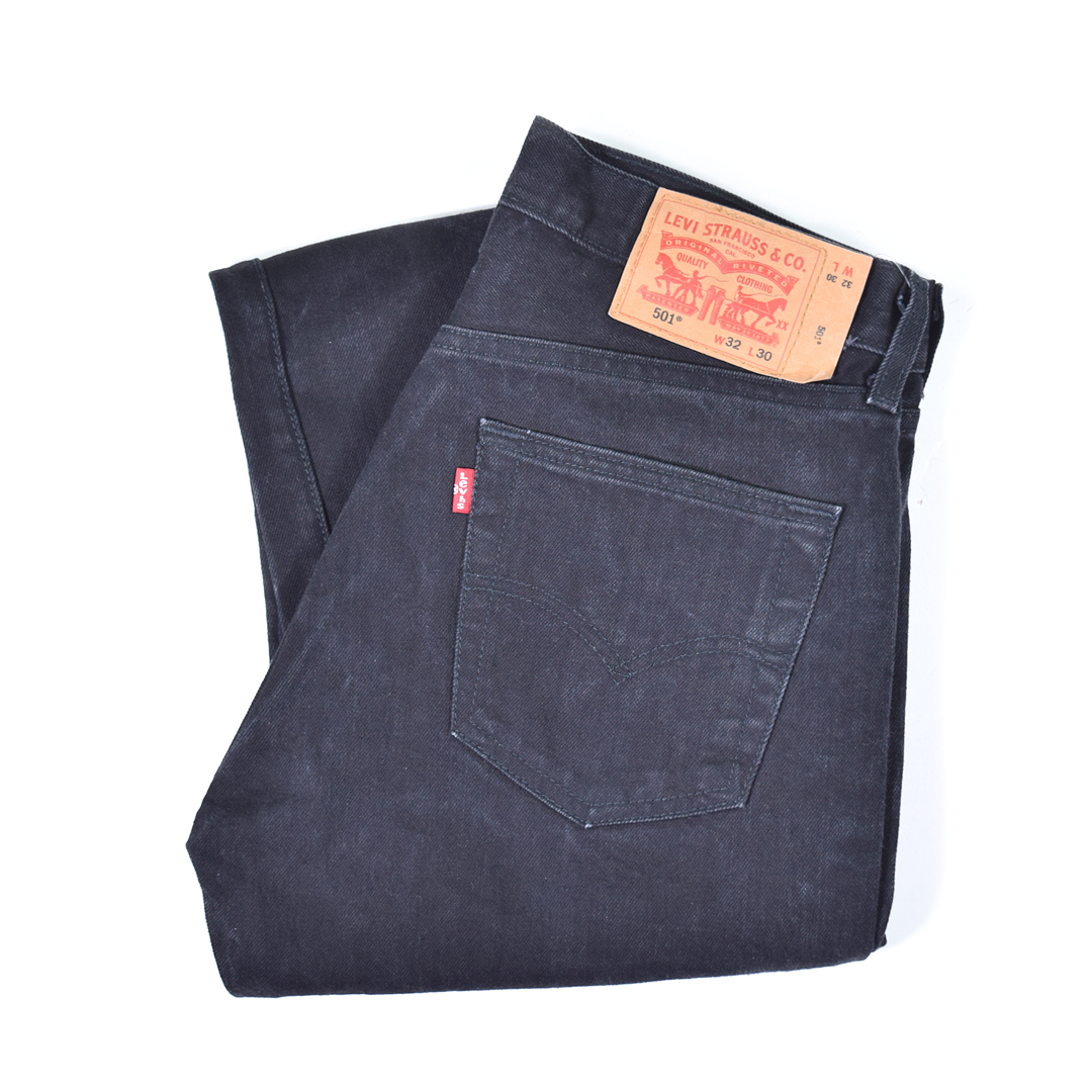 【送料無料】リーバイス 501 メキシコ製 ストレート ブラック ボタンフライ ジーンズ W32 Levis 古着 @EA9146拍卖