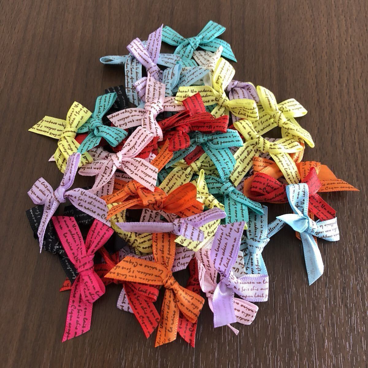 文字入りリボン ミックス 45個 アルファベット おしゃれ拍卖