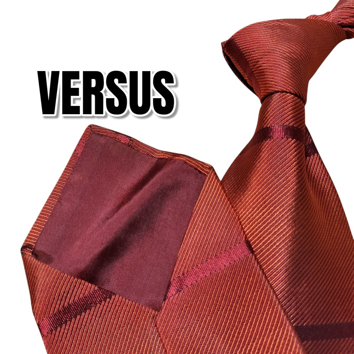 VERSUS ヴェルサス オレンジ系 ストライプ柄 イタリア製拍卖