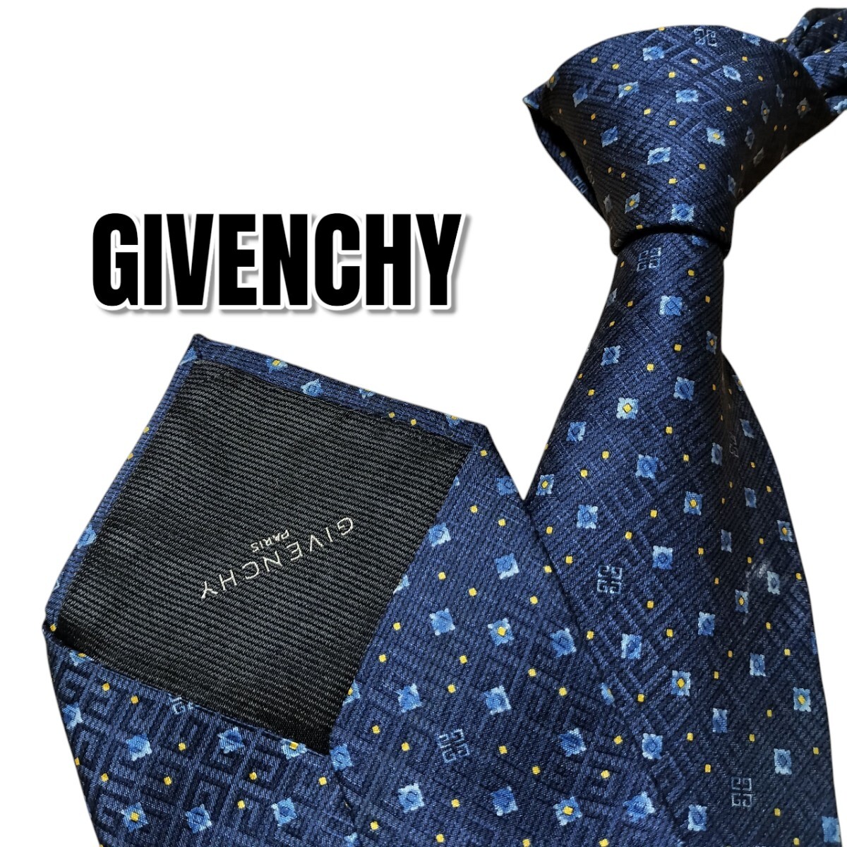GIVENCHY ジバンシー ネイビー系 総柄 イタリア製拍卖