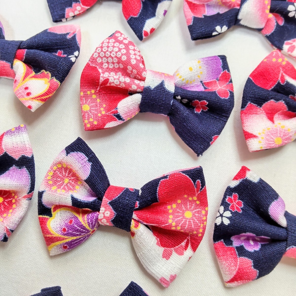 10個 12 和柄 布リボン リボンモチーフ ハンドメイド拍卖