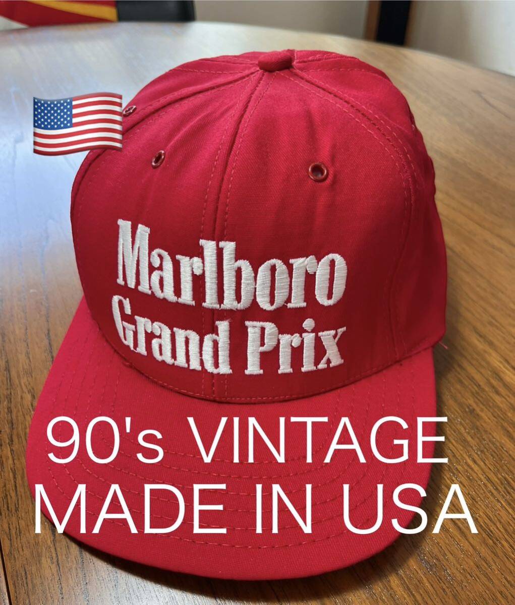 アメリカ製!90's VINTAGE Marlboro CAP キャップ マルボロ ヴィンテージ MADE IN USA タバコ 企業物 ビンテージ拍卖